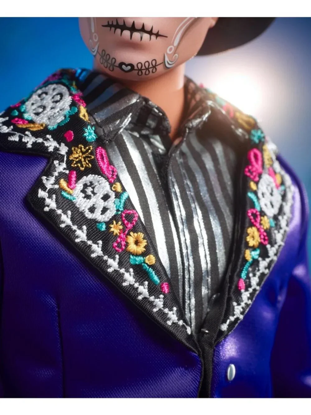 Collectible Ken Fashion Doll 2023 | Dia de Muertos Edition, Blue Jacket & Black